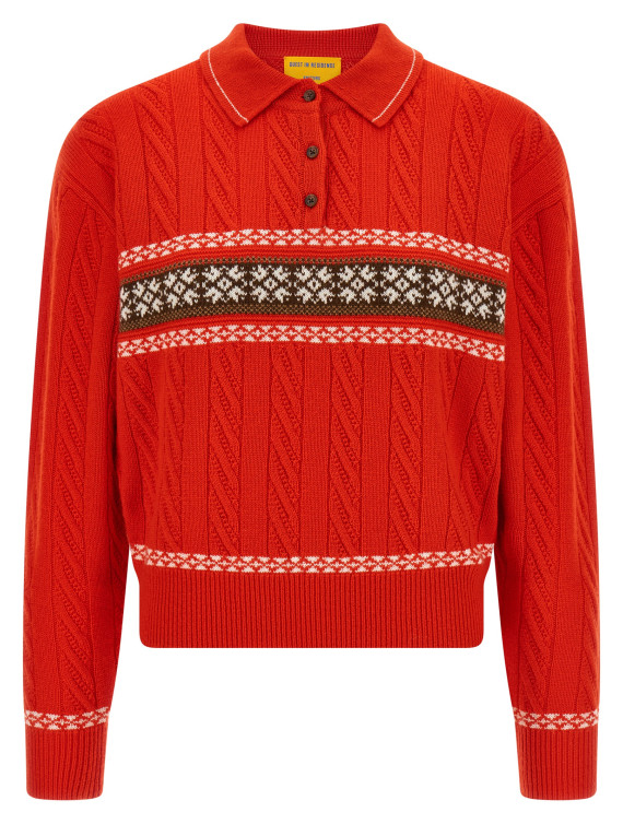 'Cable Collegiate Polo' sweater #1