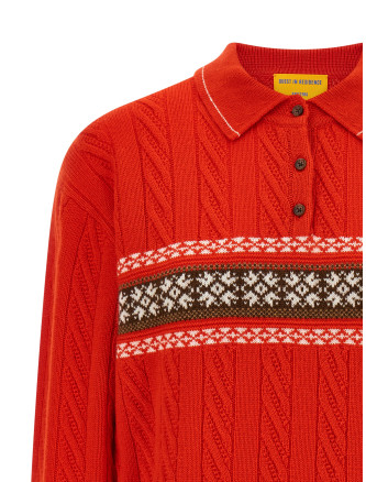 'Cable Collegiate Polo' sweater #