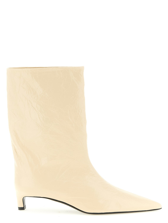 Craquelé leather ankle boots #1