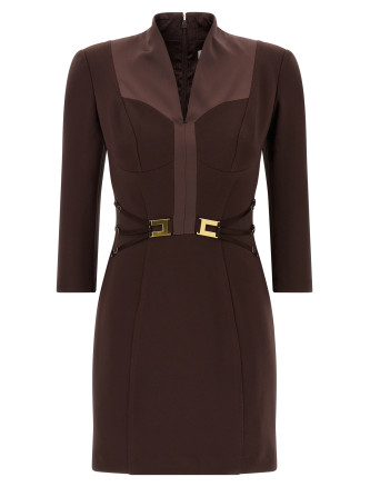 Logo dress with elastic bands