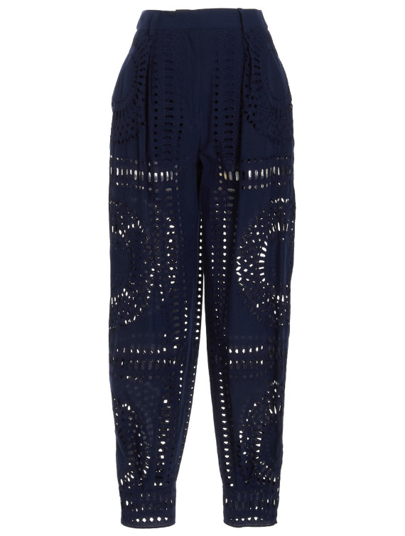 Embroidered cotton pants #1