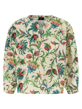 Floral cotton blouse
