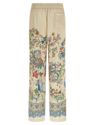 Flora and fauna printed trousers #