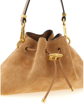 Ручная сумка JIMMY CHOO 'Chinch' (CINCHSMALLSUETOFFEEGOLD) #
