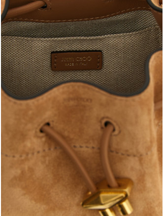 Ручная сумка JIMMY CHOO 'Chinch' (CINCHSMALLSUETOFFEEGOLD) #