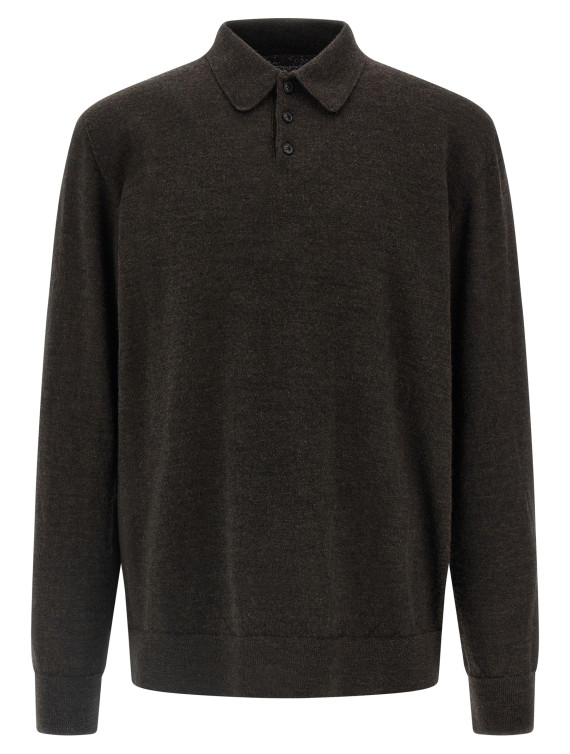 Suede patch polo shirt #1