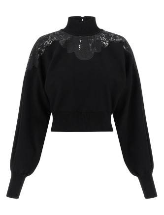 Свитер, кардиган TWIN SET Tulle lace sweater