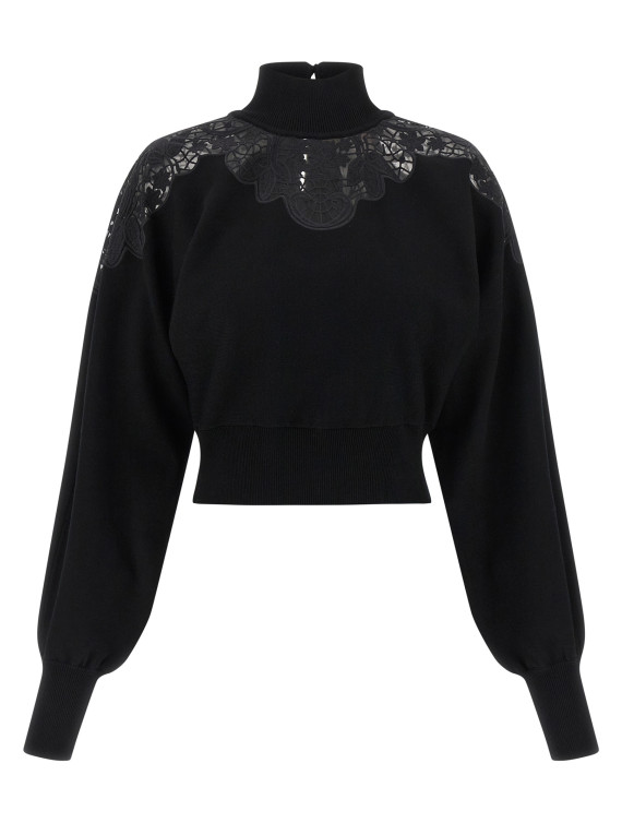 Свитер, кардиган TWIN SET Tulle lace sweater (252TP340600006) #1