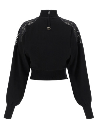 Свитер, кардиган TWIN SET Tulle lace sweater (252TP340600006) #