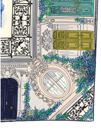 '90 Jardin Parisien' scarf #