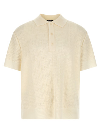 Monogram jacquard polo shirt