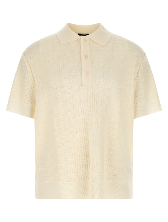 Monogram jacquard polo shirt #1