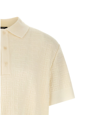Monogram jacquard polo shirt #