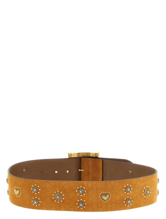 Suede studded belt #