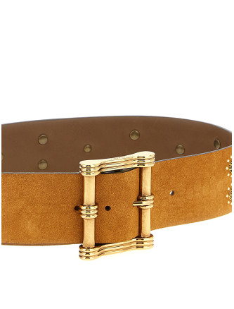 Suede studded belt #