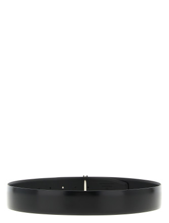 Shiny leather belt #