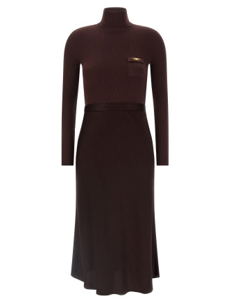 Миди ELISABETTA FRANCHI Turtleneck dress