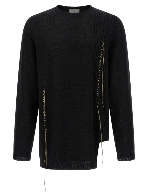 Свитер, кардиган YOHJI YAMAMOTO Embroidery sweater (HLK25196BLACK2) #1