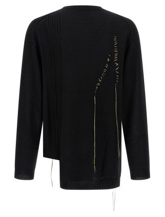 Свитер, кардиган YOHJI YAMAMOTO Embroidery sweater (HLK25196BLACK2) #