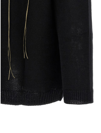 Свитер, кардиган YOHJI YAMAMOTO Embroidery sweater (HLK25196BLACK2) #