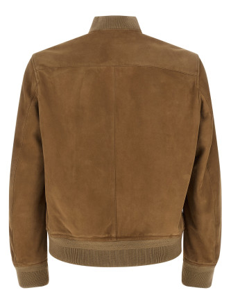 Suede bomber jacket #