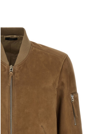 Suede bomber jacket #