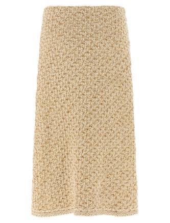 Denim-effect tweed skirt #