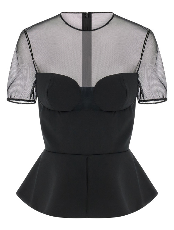 'Tailored Bustier With Sheer Neckline' top #1