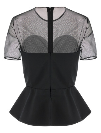 'Tailored Bustier With Sheer Neckline' top #