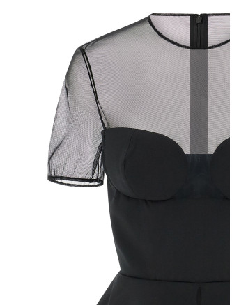 'Tailored Bustier With Sheer Neckline' top #