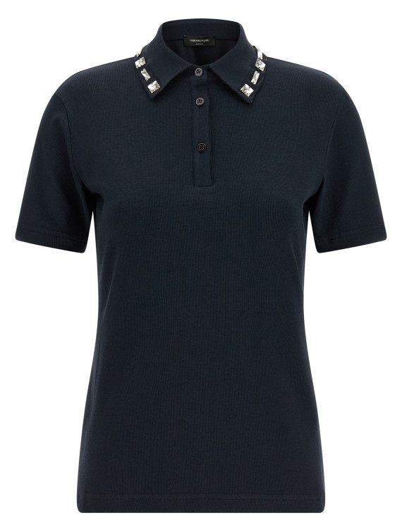 Crystal collar polo shirt #1