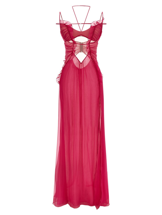 'Frilled Gown With Cutouts' dress #1