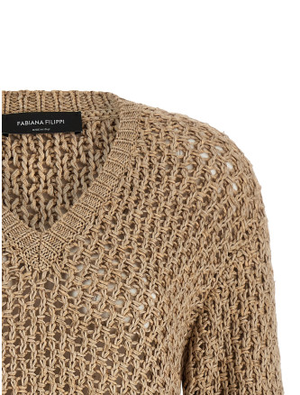 Mouliné yarn sweater #