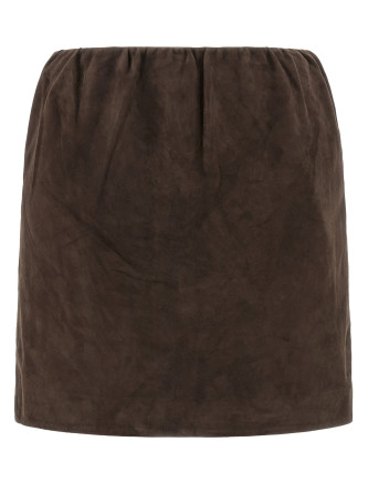 Suede skirt