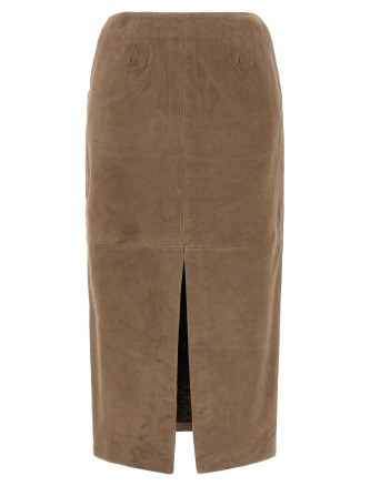 Suede skirt