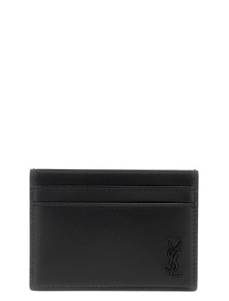 Logo leather cardholder