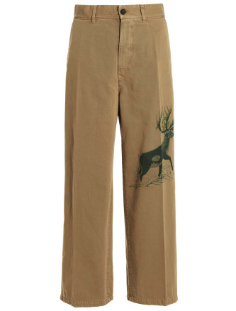 Printed cotton trousers