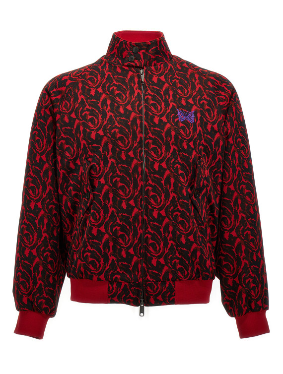 'Jacquard needles' bomber jacket #1