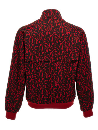 'Jacquard needles' bomber jacket #