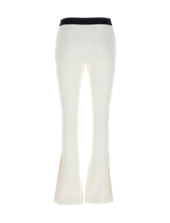 Ribbed pleated pants #