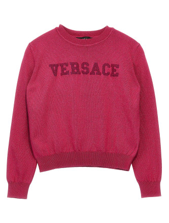 Свитер, кардиган VERSACE KIDS Logo embroidery sweater