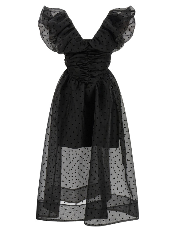 'Black Organza Ruched' dress #1