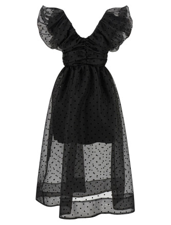 'Black Organza Ruched' dress #