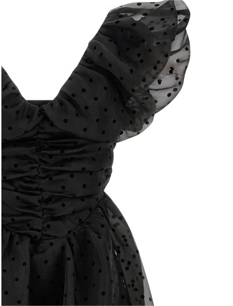 'Black Organza Ruched' dress #