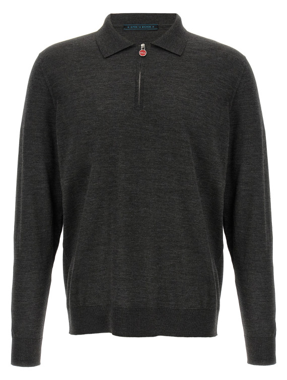 Поло KITON Halfzip polo shirt (UMK04931002008) #1