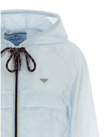 Re-Nylon Feather crop jacket #