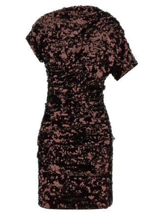 'Brown Sequins Mini' dress