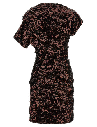 'Brown Sequins Mini' dress #