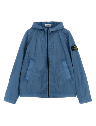 Crinkled effect nylon jacket