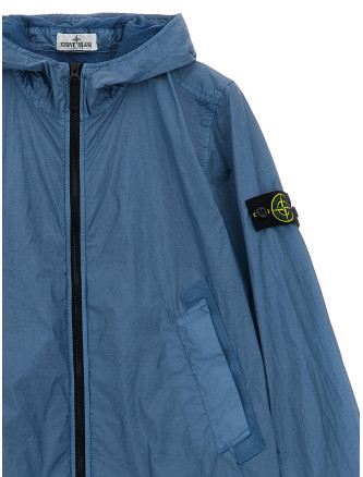 Crinkled effect nylon jacket #